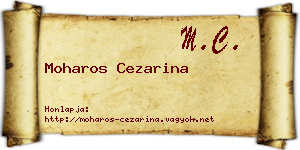 Moharos Cezarina névjegykártya